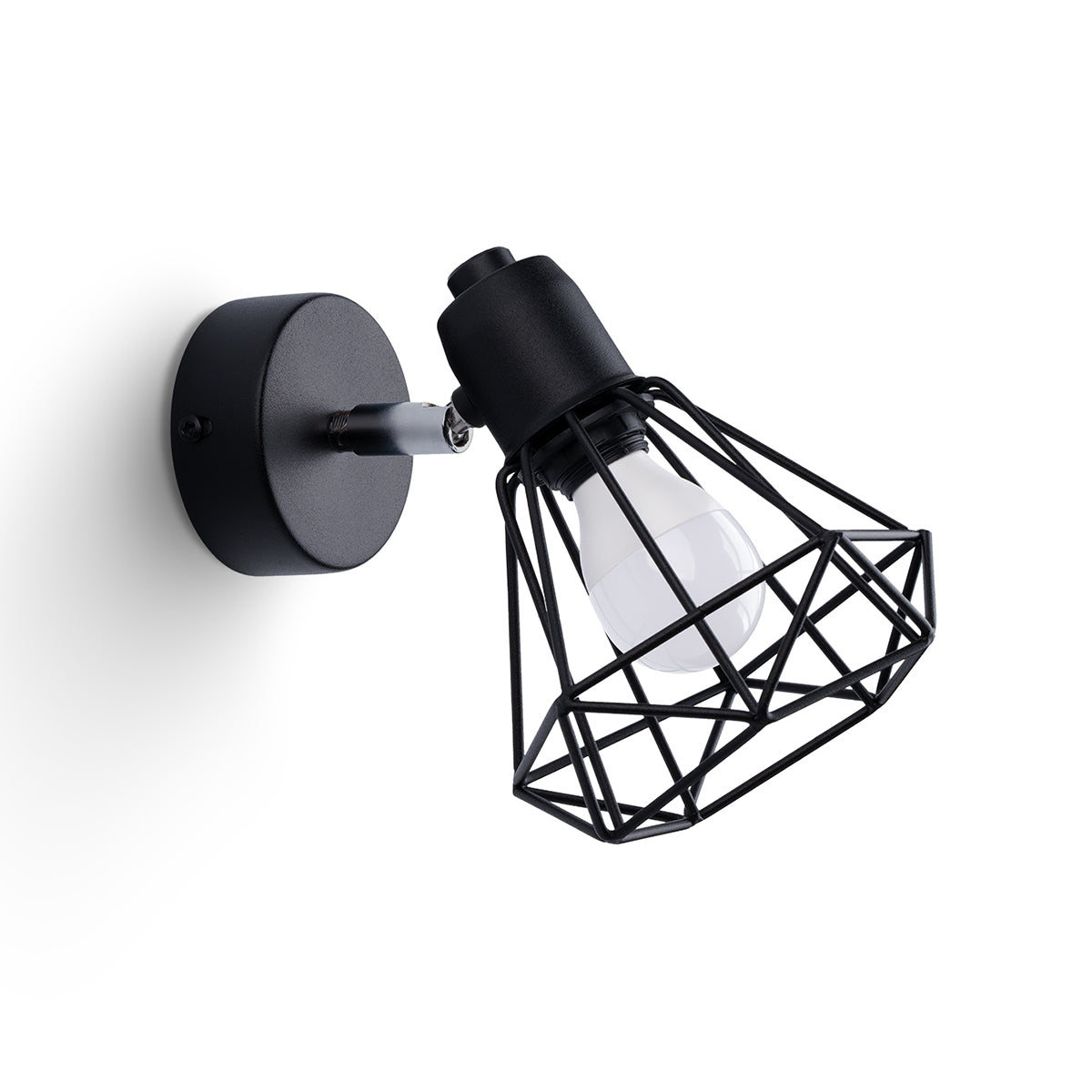Applique Murale Orientable Cage Acier Style Industriel