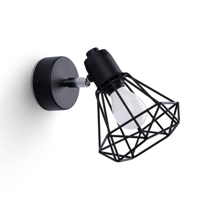 Applique Murale Orientable Cage Acier Style Industriel