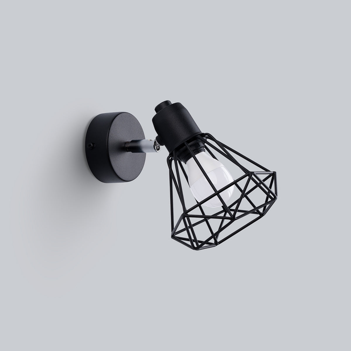 Applique Murale Orientable Cage Acier Style Industriel
