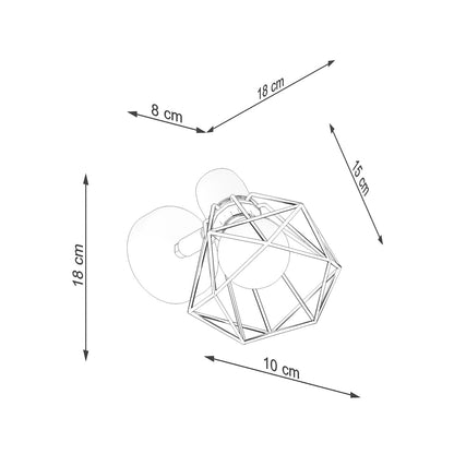 Applique Murale Orientable Cage Acier Style Industriel