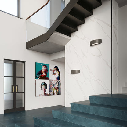 Applique murale Croissant en céramique noire E27