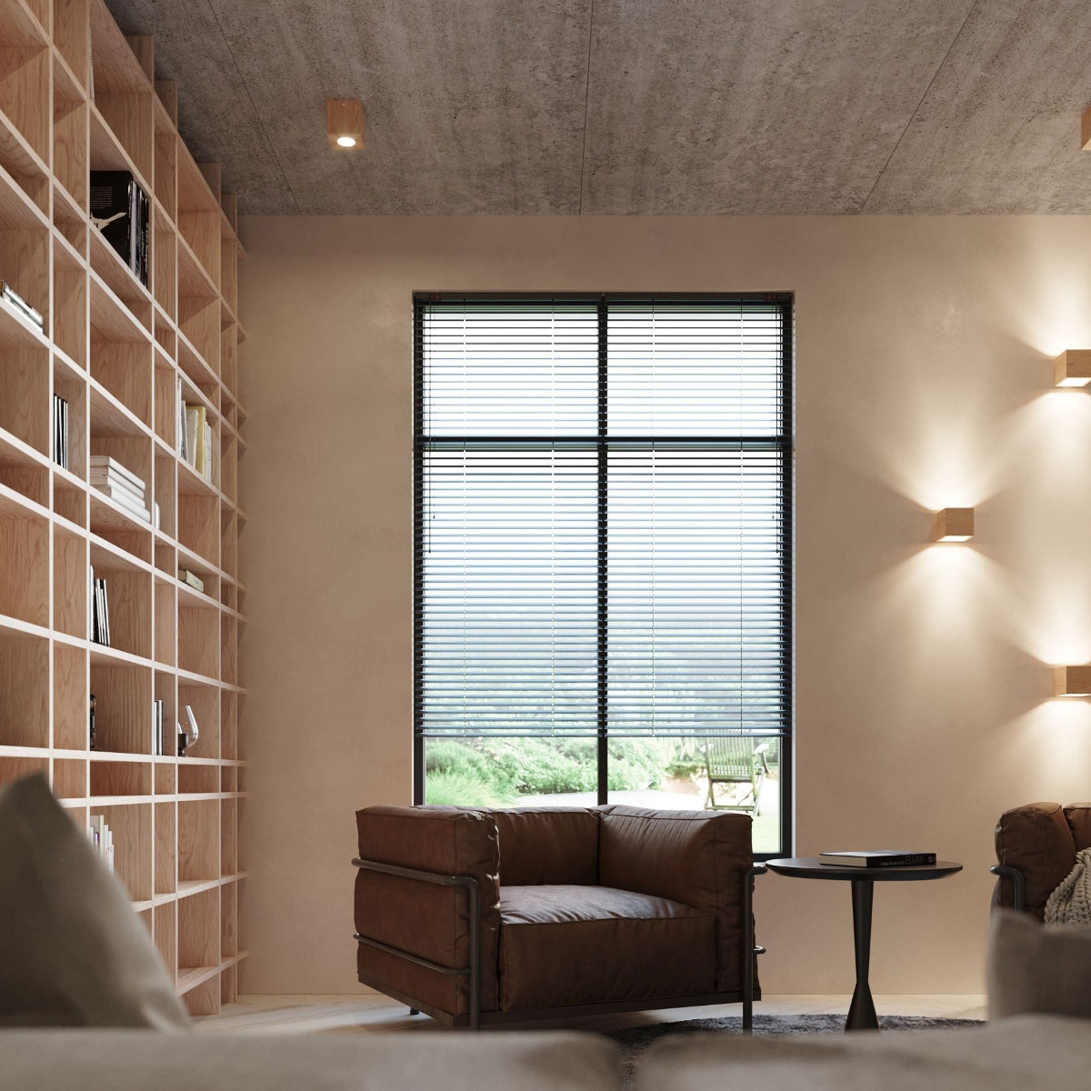 Applique Murale Cube en Bois Naturel