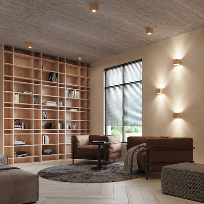 Applique Murale Cube en Bois Naturel