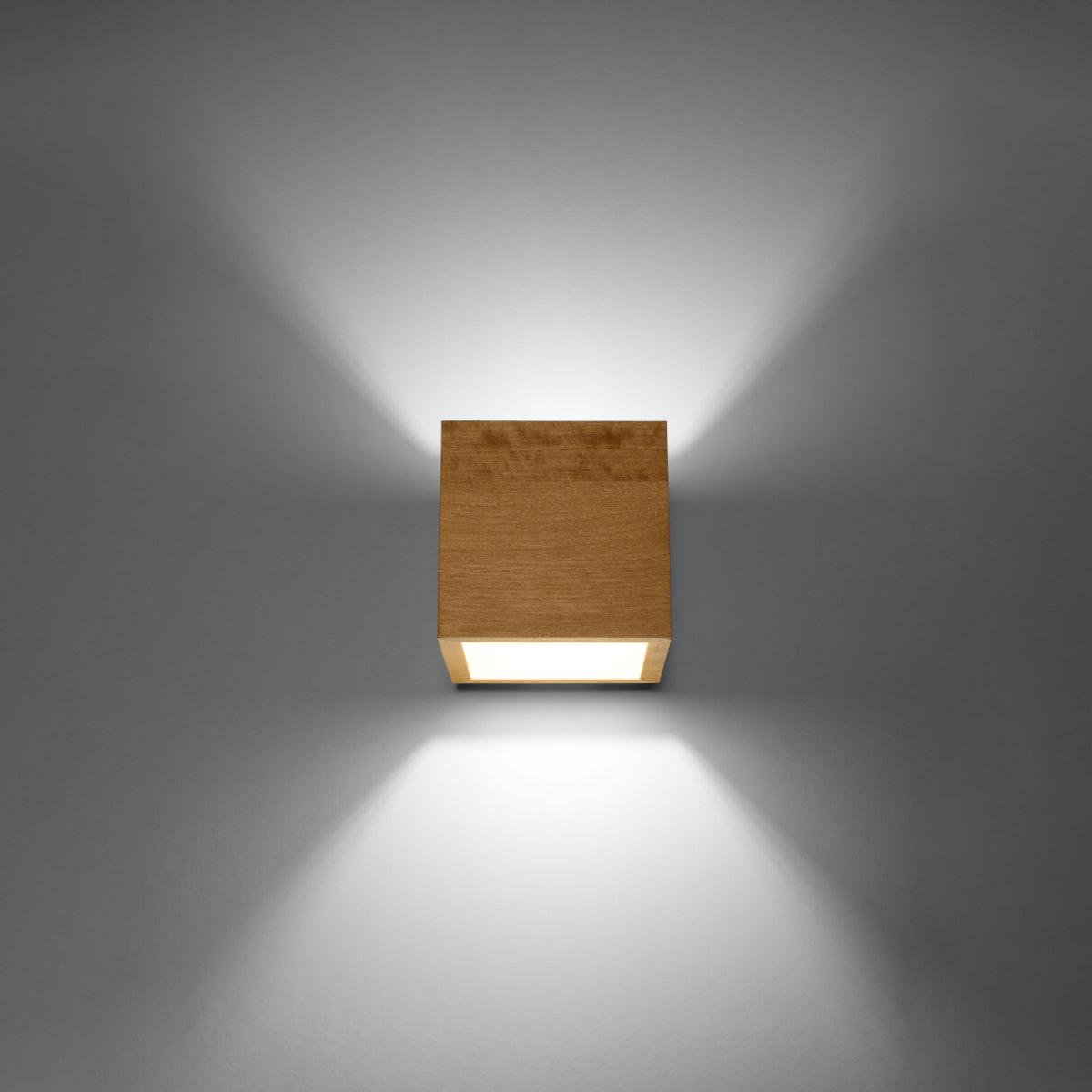 Applique Murale Cube en Bois Naturel