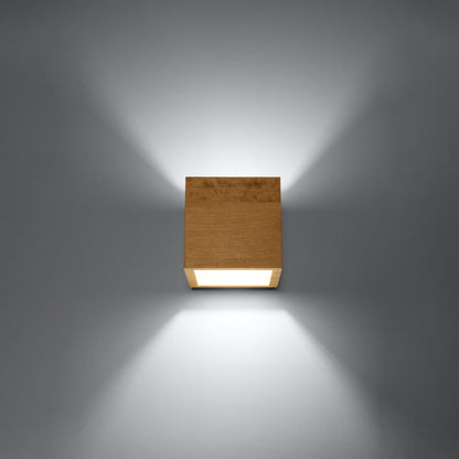 Applique Murale Cube en Bois Naturel