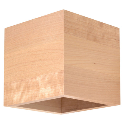 Applique Murale Cube en Bois Naturel