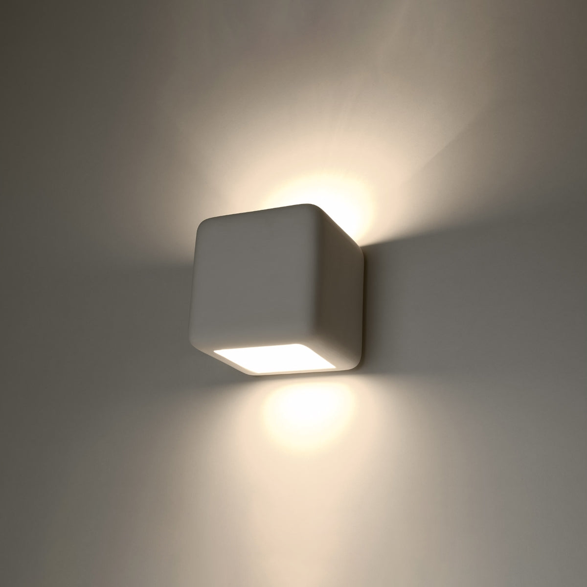 Applique Murale Cube Céramique Blanche