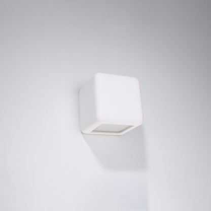 Applique Murale Cube Céramique Blanche