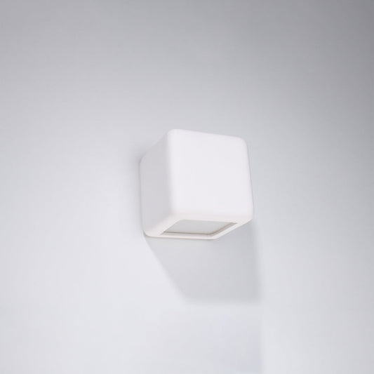 Applique Murale Cube Céramique Blanche