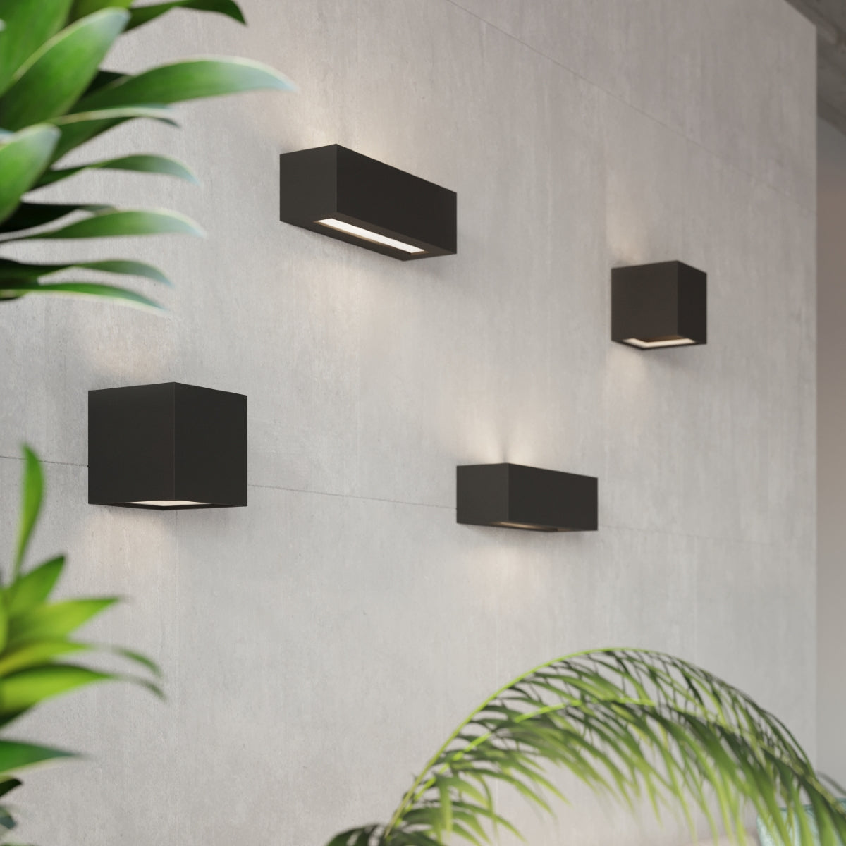 Applique murale Cube en céramique noire