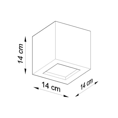 Applique murale Cube en céramique noire