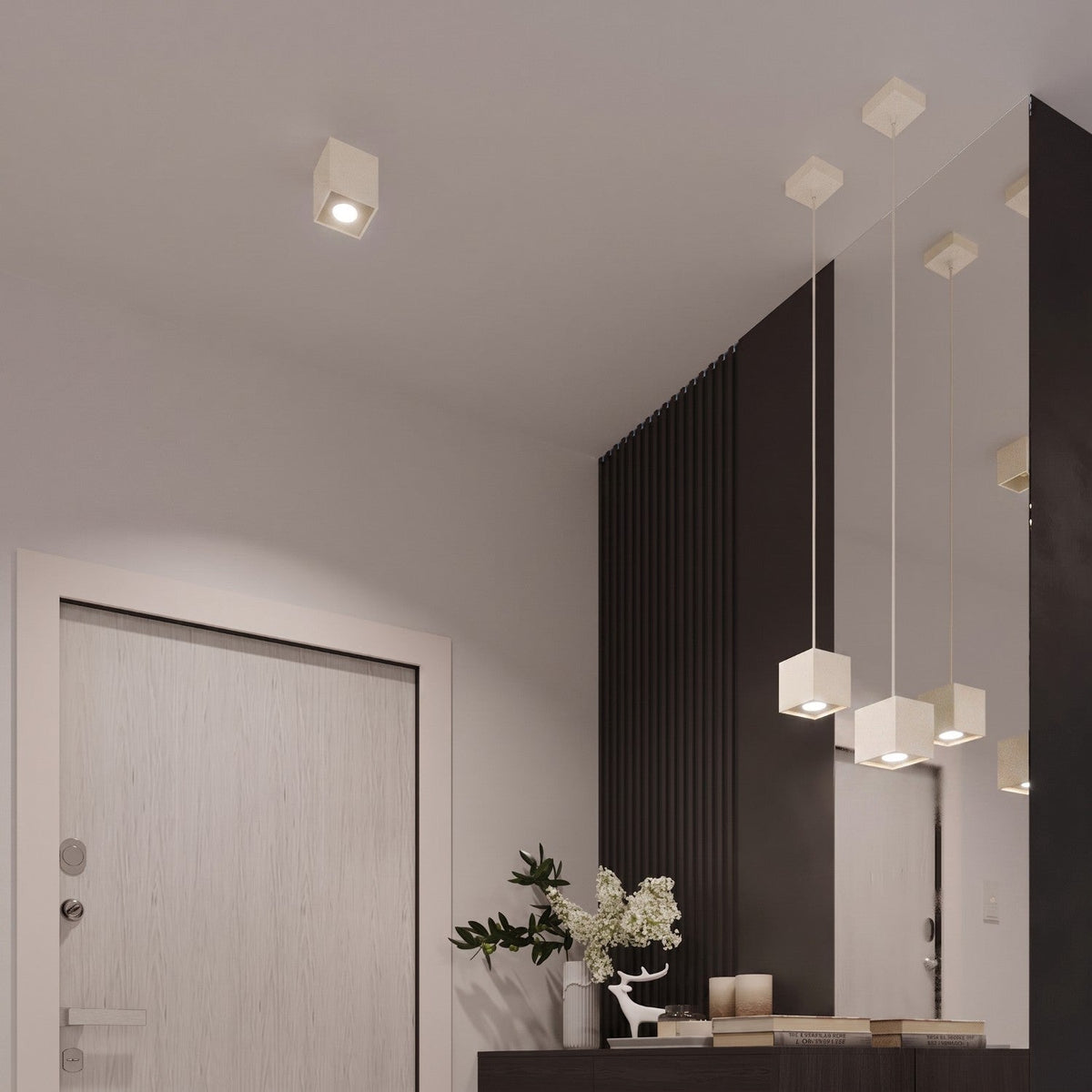 Applique Murale Cube LED Beige