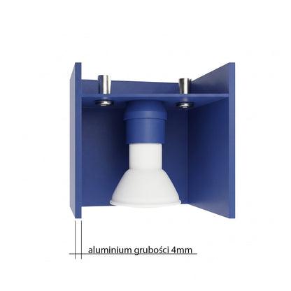 Applique Murale Cube LED Bleu Outremer