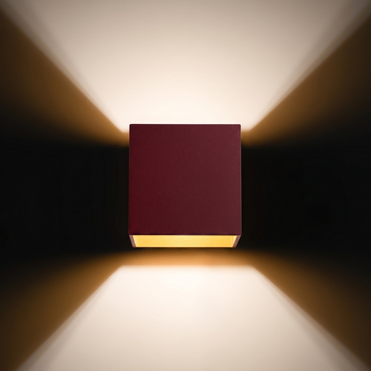 Applique Murale Cube LED Bordeaux