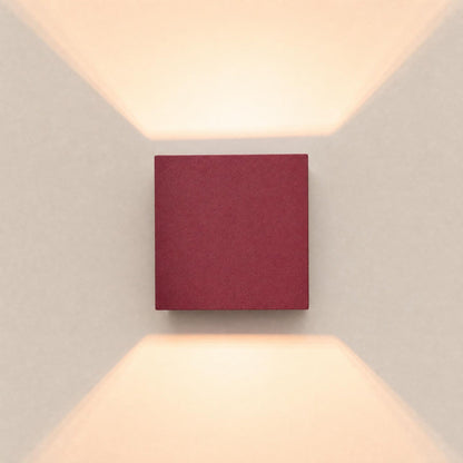 Applique Murale Cube LED Bordeaux
