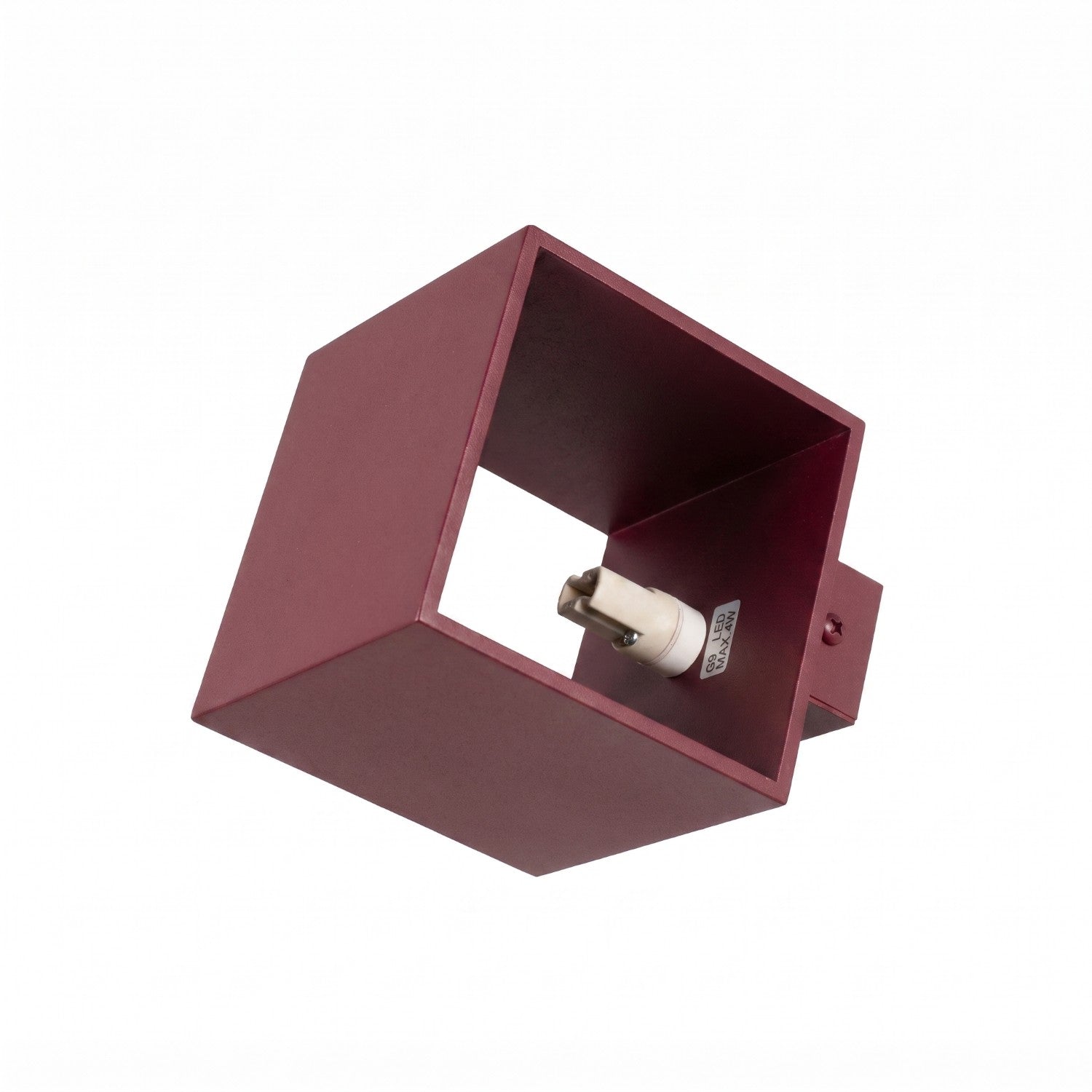 Applique Murale Cube LED Bordeaux