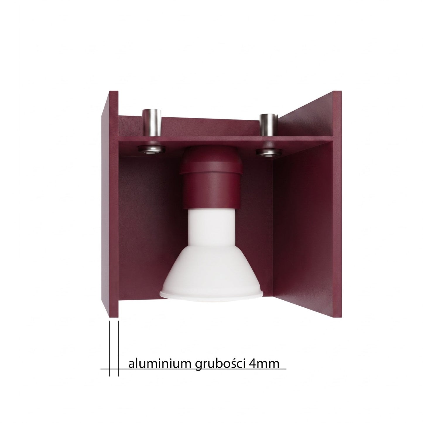Applique Murale Cube LED Bordeaux