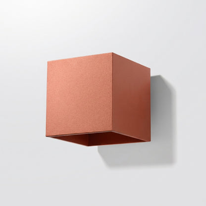 Applique Murale Cube LED Ocre Rouge