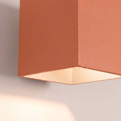 Applique Murale Cube LED Ocre Rouge