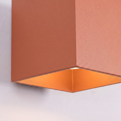 Applique Murale Cube LED Ocre Rouge
