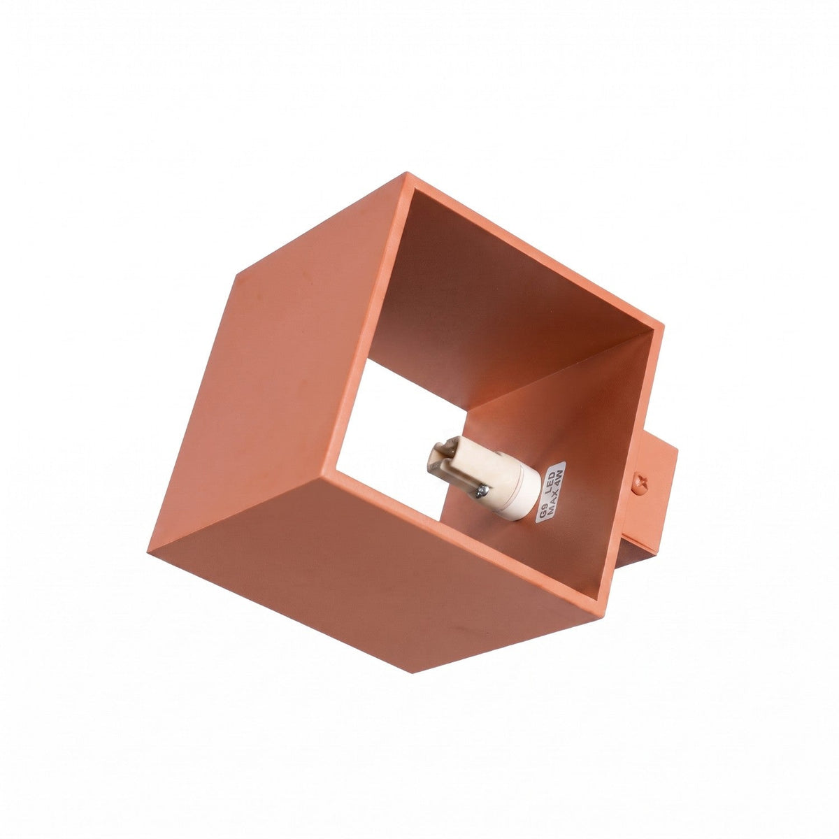 Applique Murale Cube LED Ocre Rouge