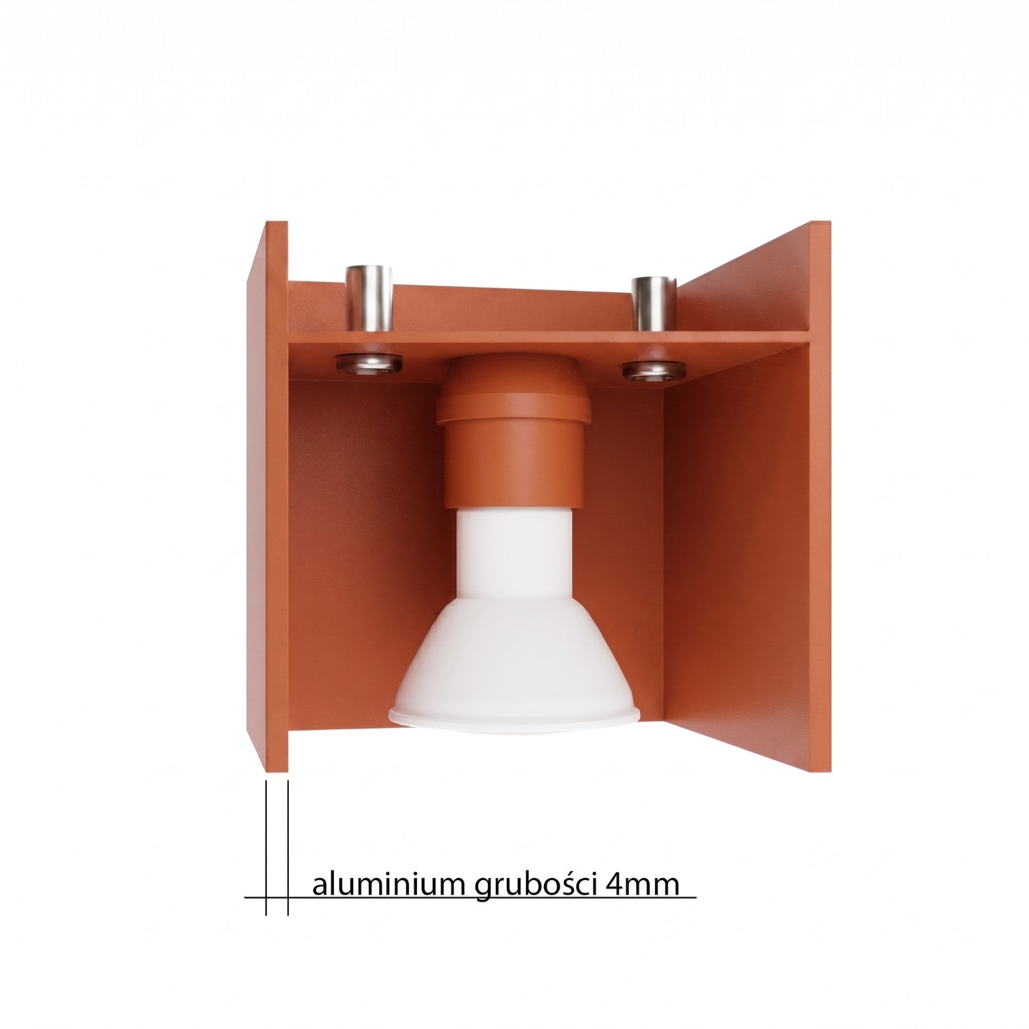 Applique Murale Cube LED Ocre Rouge