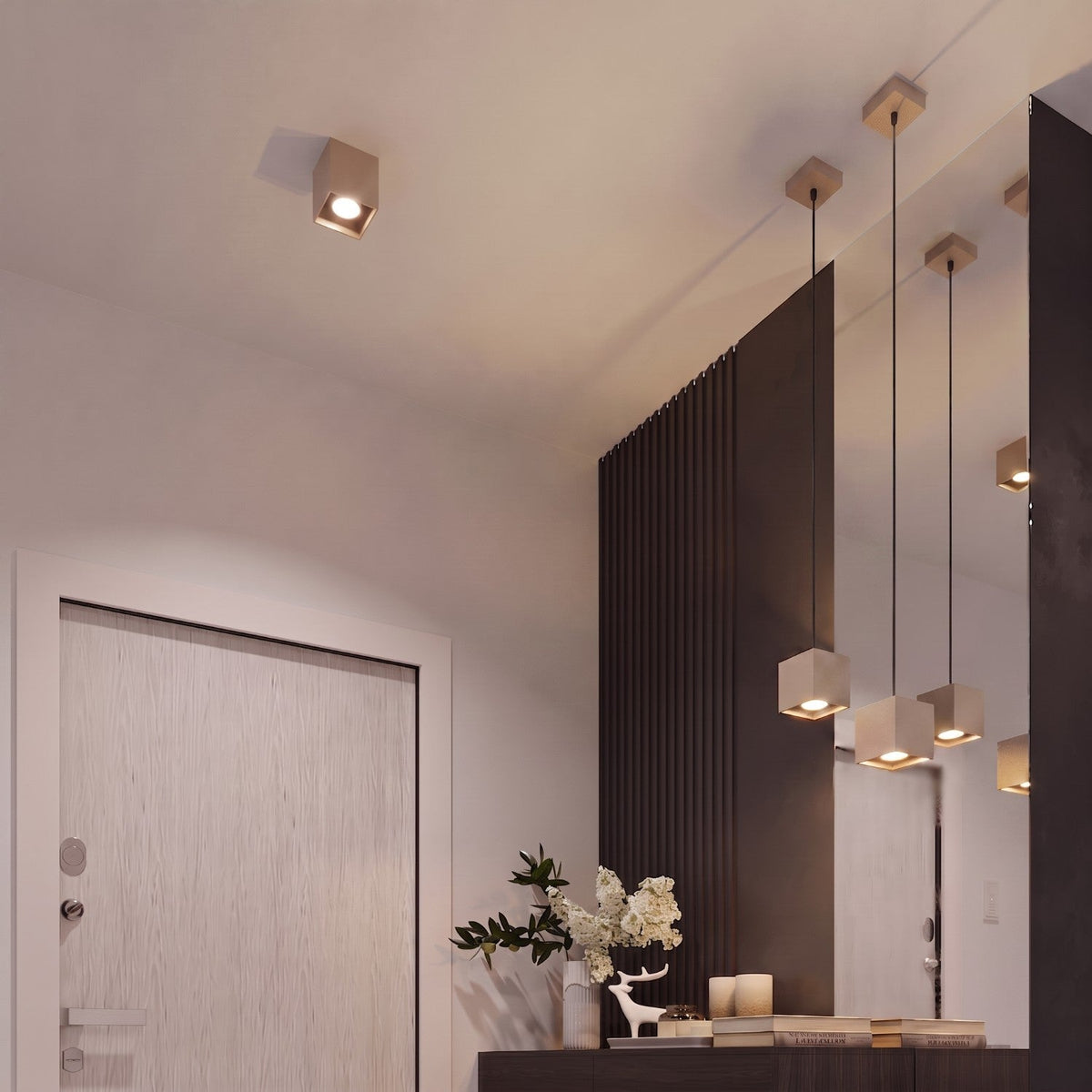 Applique Murale Cube LED Taupe