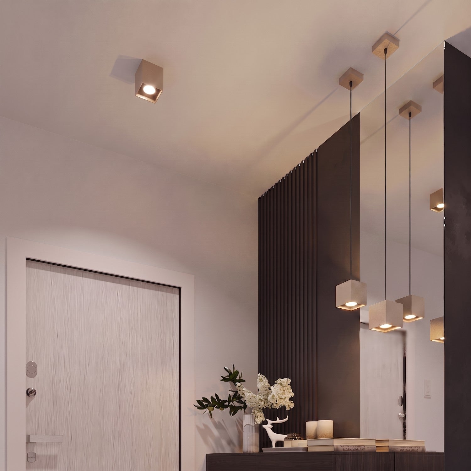 Applique Murale Cube LED Taupe