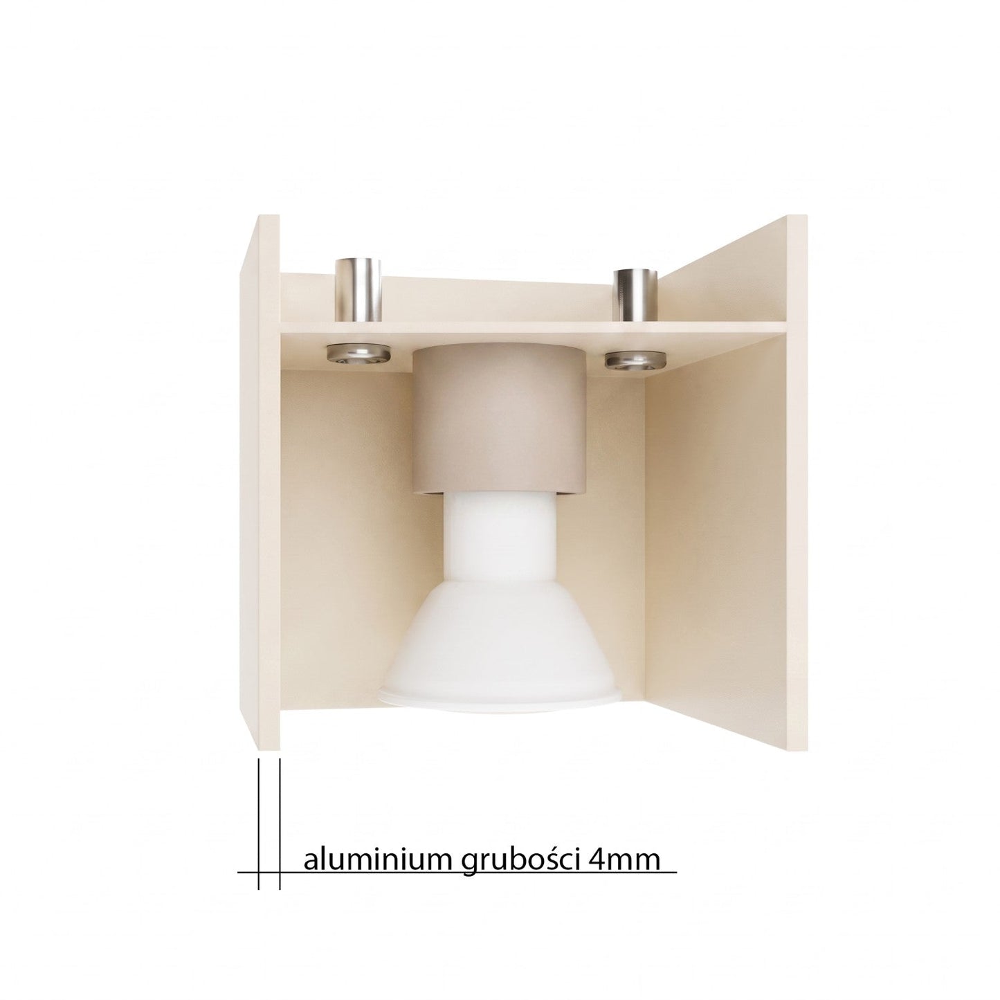 Applique Murale Cube LED Taupe