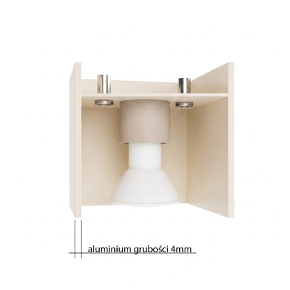 Applique Murale Cube LED Taupe