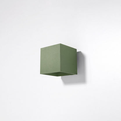 Applique Murale Cube LED Vert Olive