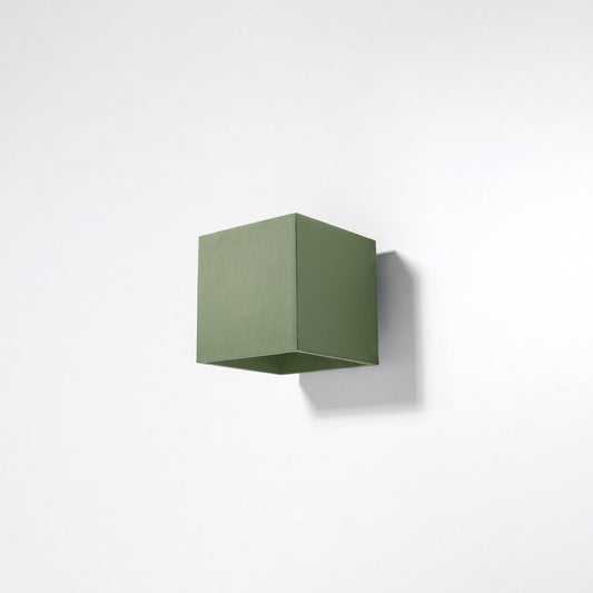 Applique Murale Cube LED Vert Olive