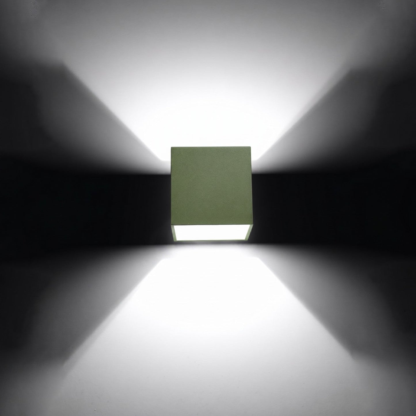 Applique Murale Cube LED Vert Olive