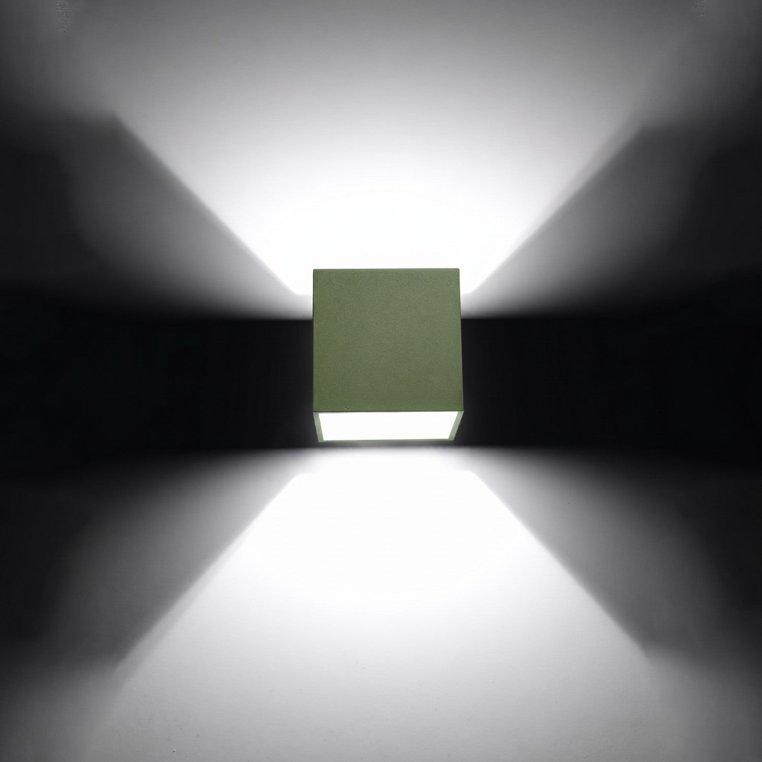 Applique Murale Cube LED Vert Olive