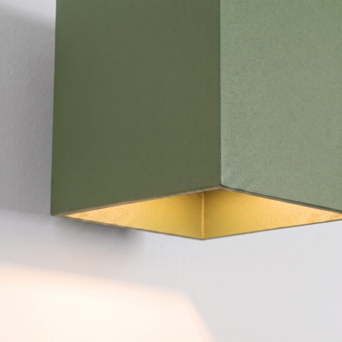 Applique Murale Cube LED Vert Olive