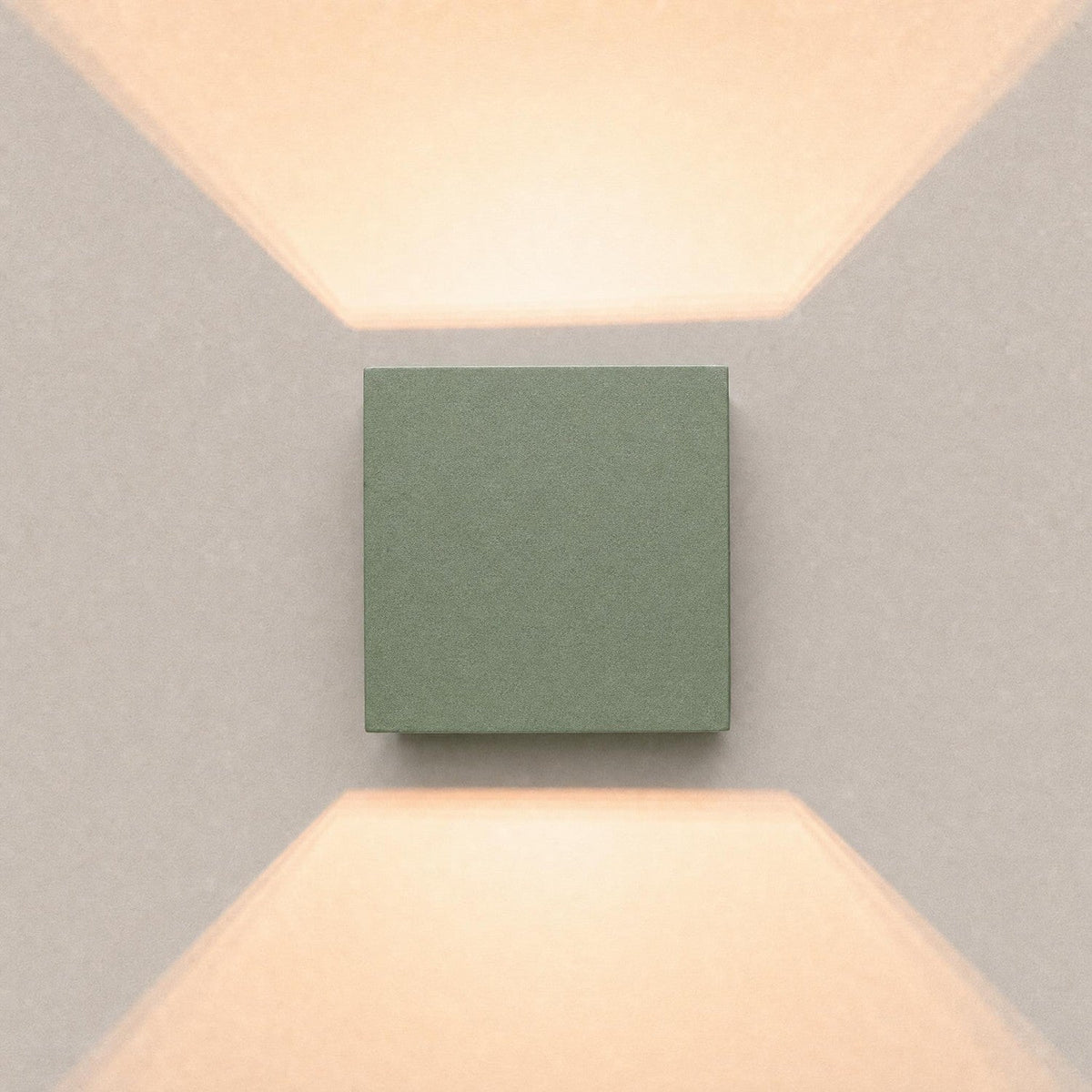 Applique Murale Cube LED Vert Olive