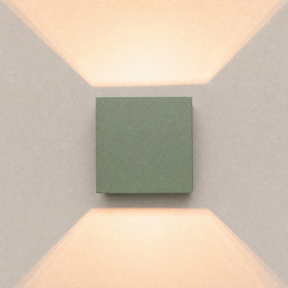 Applique Murale Cube LED Vert Olive