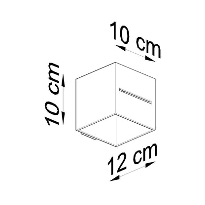 Applique Murale Cube Ouvert Grise