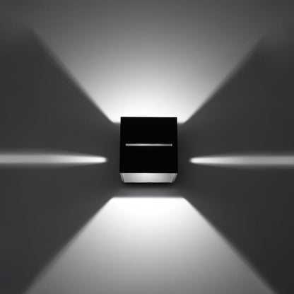 Applique Murale Cube Ouvert Noire