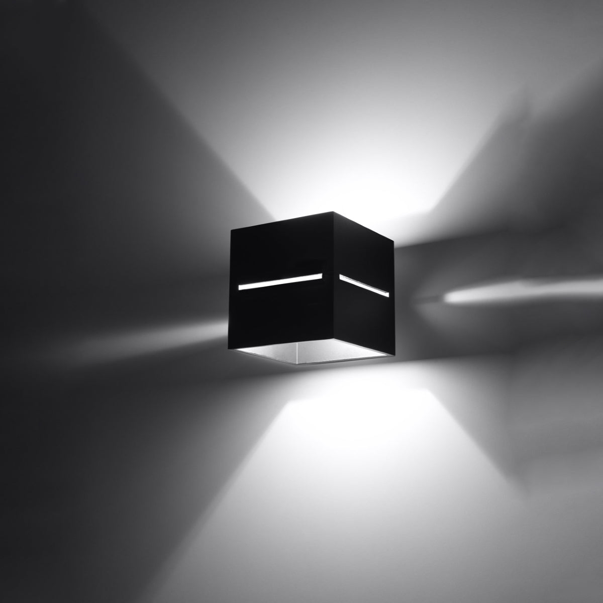 Applique Murale Cube Ouvert Noire