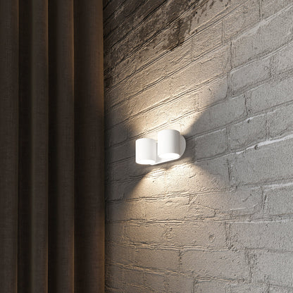Applique Murale Cylindrique Double Blanche