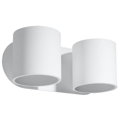 Applique Murale Cylindrique Double Blanche