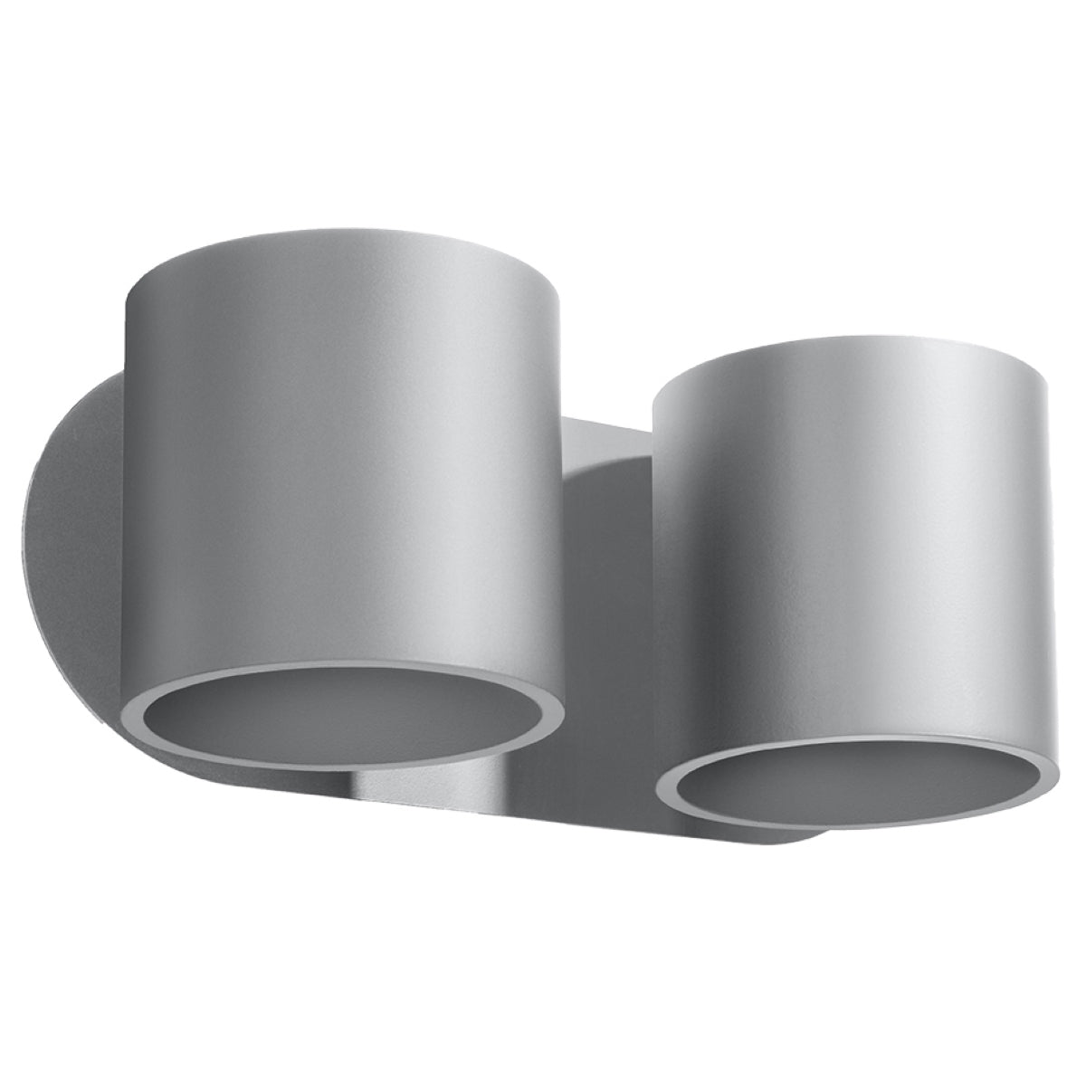Applique Murale Cylindrique Double Grise