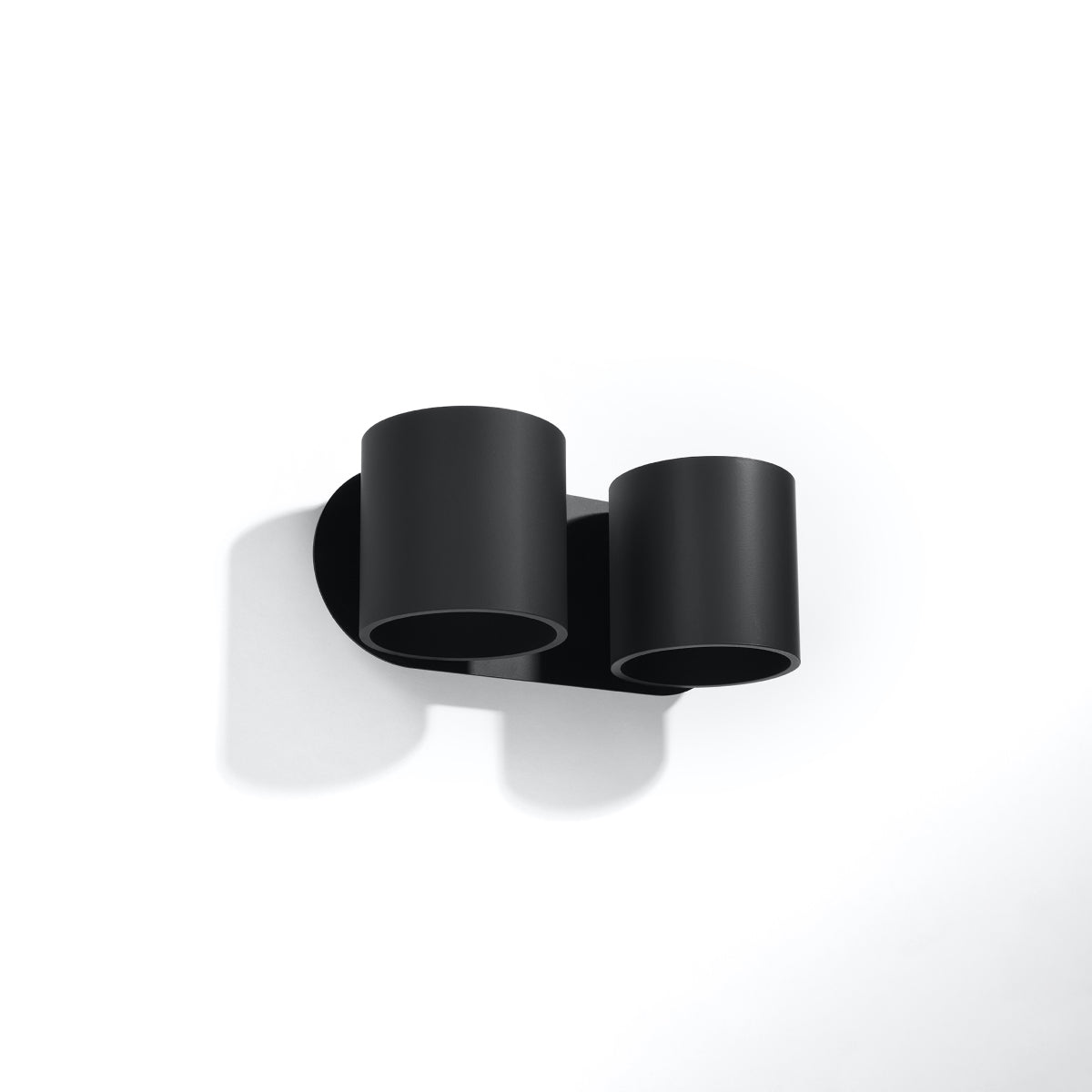 Applique Murale Cylindrique Double Noire