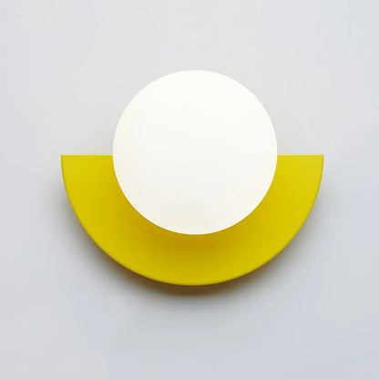 [EXP] Applique Murale LED Demi-Cercle Métal et Globe Opalin