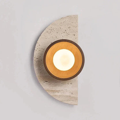 Applique Murale Demi-Cercle Pierre & Bois