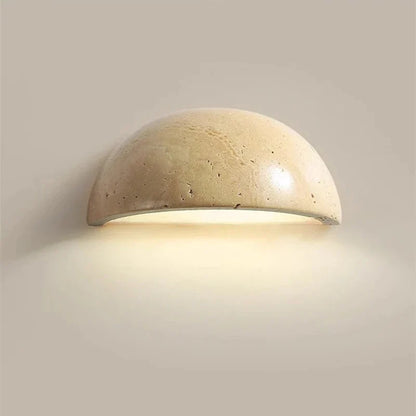 Applique Murale Demi-Cercle en Travertin Naturel