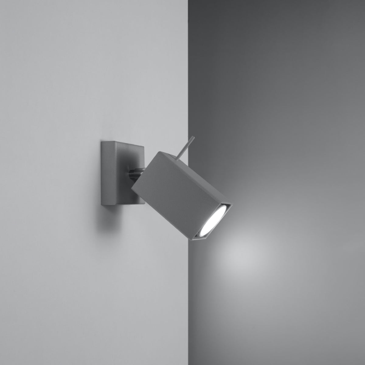 Applique Murale Directionnelle Carré Orientable Grise