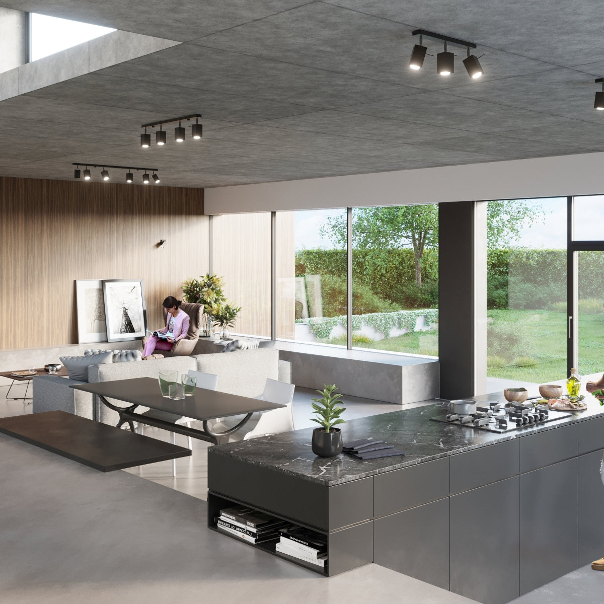 Applique Murale Directionnelle Carrée LED Noire