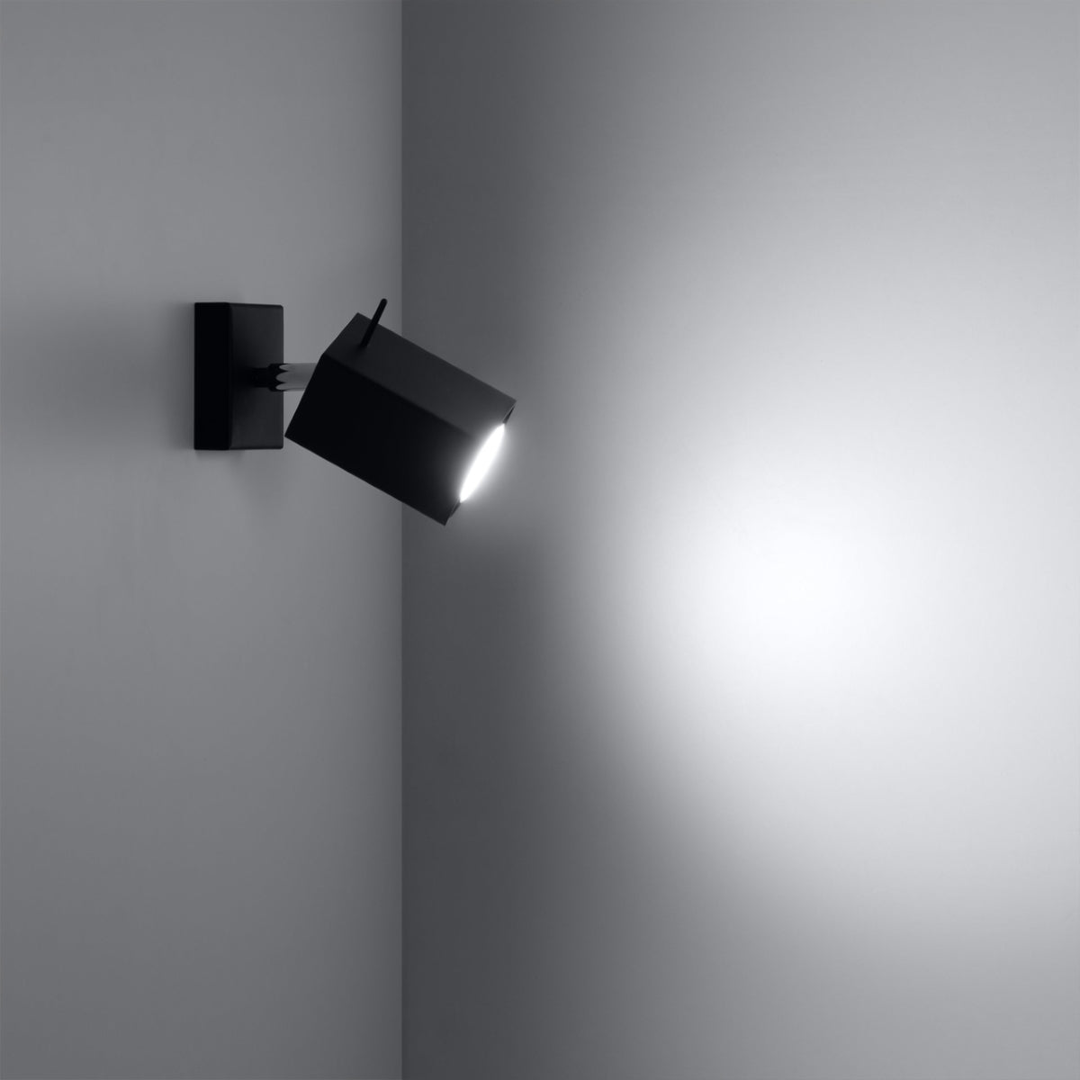 Applique Murale Directionnelle Carrée LED Noire